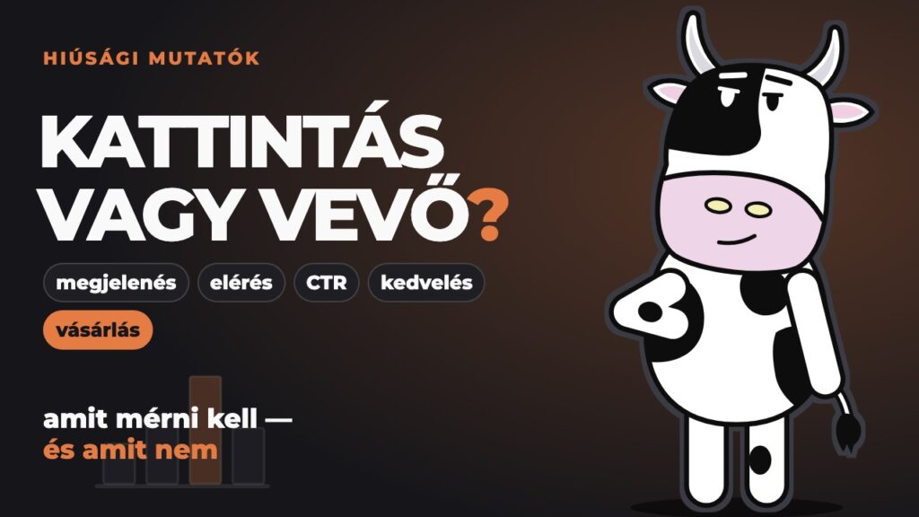 Pixel csípőre tett kézzel egy oszlopdiagram előtt: kattintás vagy konverzió.