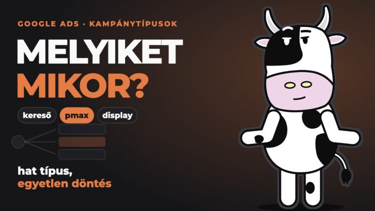 Pixel egy háromfelé ágazó döntési ábra mellett: melyik Google Ads kampánytípust mikor válaszd.