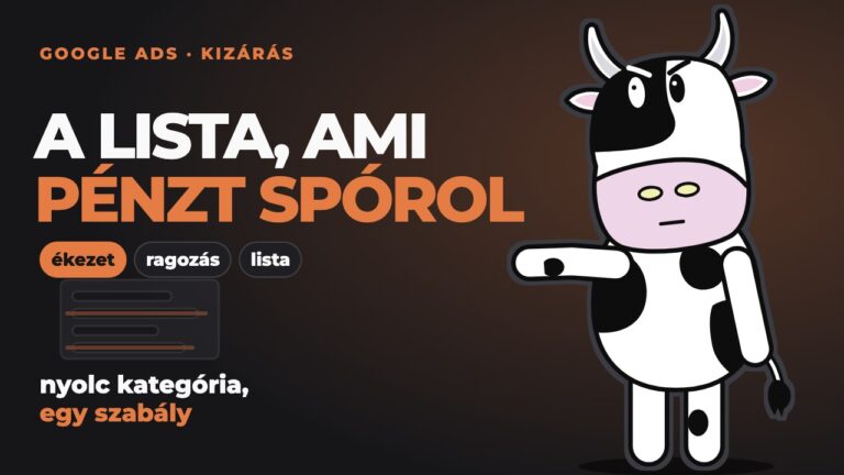 Pixel egy áthúzott sorokat mutató tiltólista mellett: kizáró kulcsszavak beállítása magyar Google Ads fiókban.