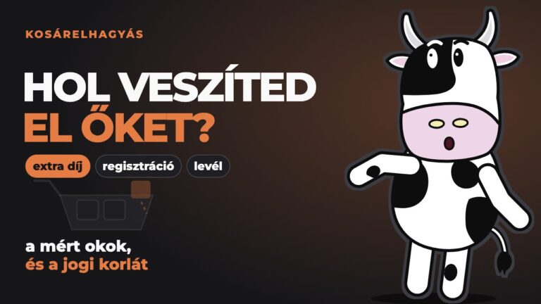 Pixel egy bevásárlókosár mellett, amiből kiesik egy tétel: a kosárelhagyás okai és csökkentése.